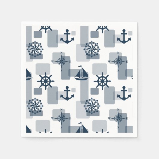 Nautisches Muster Serviette (Vorderseite)