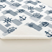 Nautisches Muster Sherpadecke (3/4)