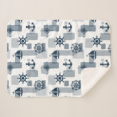 Nautisches Muster Sherpadecke (Vorderseite (Horizontal))