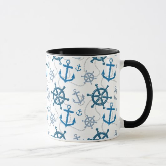 Nautisches Muster Tasse (Rechts)