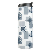Nautisches Muster Thermosbecher (Nach links gedreht)