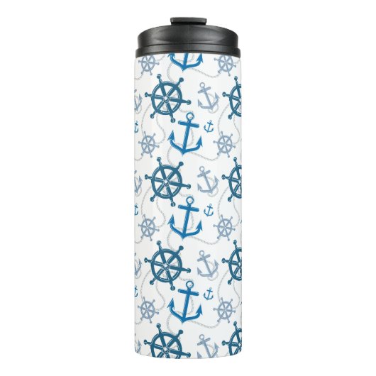 Nautisches Muster Thermosbecher (Vorderseite)