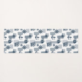 Nautisches Muster Yogamatte (Rückseite (Horizontal))