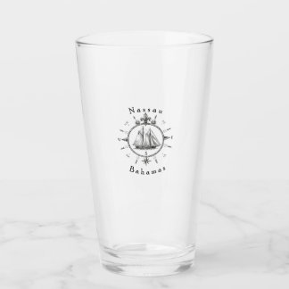 Nautisches Nassau Bahamas Segel T Shirt Kompass Glas