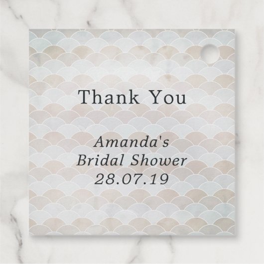 Nautisches Party mit Wasserfarbe Geschenkanhänger (Rückseite)