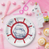 Nautisches Party Sailboat Pappteller (Party)