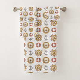 Nautisches Pattern Handtuchhandtuch-Set Badhandtuch Set