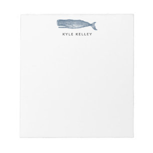 Nautisches personalisiertes Notizbuch, Marineblau Notizblock