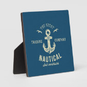 Nautisches Retro-Logo Fotoplatte (Vorderseite)