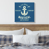 Nautisches Retro-Logo Leinwanddruck (Insitu (Schlafzimmer))