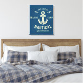 Nautisches Retro-Logo Leinwanddruck (Insitu (Schlafzimmer))