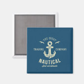Nautisches Retro-Logo Magnet (Vorderseite/Rückseite)