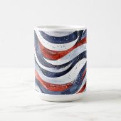 Nautisches Rot Weiß Blau Kaffeetasse (Mittel)