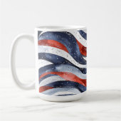 Nautisches Rot Weiß Blau Kaffeetasse (Links)