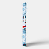 Nautisches rotes und blaues Muster Case-Mate iPhone Hülle (Rückseite / Rechts)