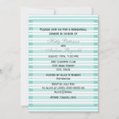 Nautisches Schiff blauer Streifen V Probe Din Einladung (Rückseite)