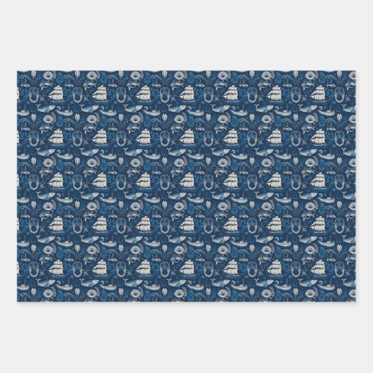 Nautisches Schiff-Ozean-Fragebild Nr. 4 Geschenkpapier Set (Vorderseite 3)