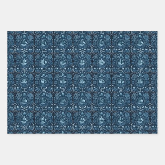 Nautisches Schiff-Ozean-Fragebild Nr. 7 Geschenkpapier Set (Vorderseite 3)