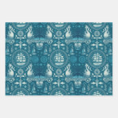 Nautisches Schiff-Ozeangedankenmuster Nr. 2 Geschenkpapier Set (Vorderseite 2)