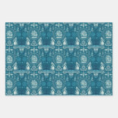 Nautisches Schiff-Ozeangedankenmuster Nr. 2 Geschenkpapier Set (Vorderseite)