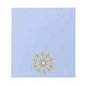 Nautisches Schiffrad 1 Notepad Notizblock (Vorderseite)