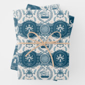 Nautisches Schiffsgedankmuster Nr. 17 Geschenkpapier Set (Beispiel)