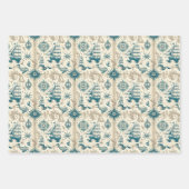 Nautisches Schiffsgedankmuster Nr. 18 Geschenkpapier Set (Vorderseite)