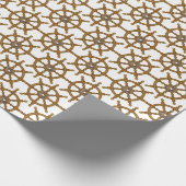 nautisches Schiffshelmrad Geschenkpapier (Ecke)