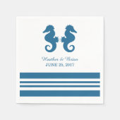 Nautisches Seepferd Papier Napkins Serviette (Vorderseite)