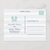 NAUTISCHES SEEPFERD | SAVE THE DATE POST-KARTE ANKÜNDIGUNGSPOSTKARTE (Rückseite)