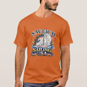 Nautisches Segelabenteuer Ozean Anker Boot Grafik T-Shirt