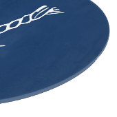 Nautisches Segelseil blau weiß, benutzerdefinierte Schneidebrett (Ecke)