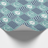 Nautisches Seidenwackelpapier Geschenkpapier (Ecke)