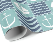 Nautisches Seidenwackelpapier Geschenkpapier (Rolleneckpunkt)