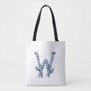 Nautisches Seil knöpft blau weiß, kundenspezifis Tasche
