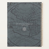 Nautisches Seil Monogramm Karte Grau Planer (Rückseite)
