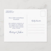 Nautisches Seil verbindet den Knoten auf der Hochz Ankündigungspostkarte (Rückseite)