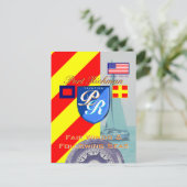 Nautisches Sprichwort Fair Wind und folgende Meere Postkarte (Stehend Vorderseite)