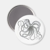 Nautisches Steampunk-Oktopus-Vintage-Design Magnet (Vorderseite/Rückseite)