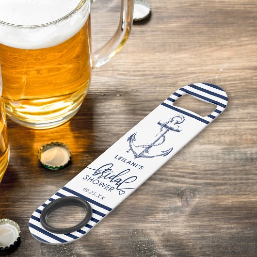 Nautisches Stripe-Brautparty Speed Flaschenöffner
