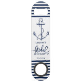Nautisches Stripe-Brautparty Speed Flaschenöffner (Vorderseite)