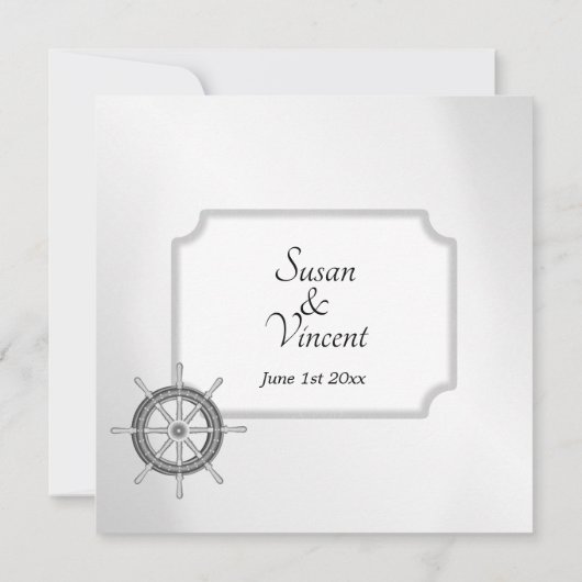 Nautisches Thema Einladung (Rückseite)