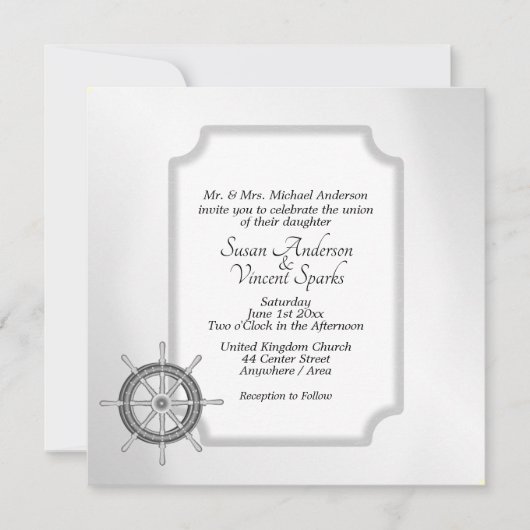 Nautisches Thema Einladung (Vorderseite)