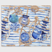 Nautisches Thema Geschenkpapier (Flach)