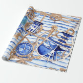 Nautisches Thema Geschenkpapier (Ungerollt)