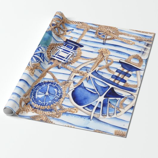 Nautisches Thema Geschenkpapier (Ungerollt)