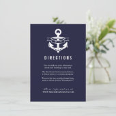 Nautisches Thema | Hochzeiten Begleitkarte (Stehend Vorderseite)