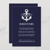 Nautisches Thema | Hochzeiten Begleitkarte (Vorne/Hinten)