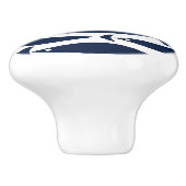 Nautisches Thema Küstenfische Keramikknauf (Seitenansicht)