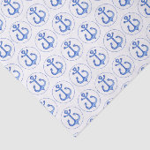 Nautisches Thema | Navy Blue Anchors Tissue Paper Seidenpapier (Ausschnitt)